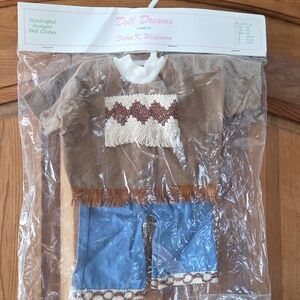 Doll Clothes 18" Outfit Native American Style Dream Catcher Fringe Handcrafted
